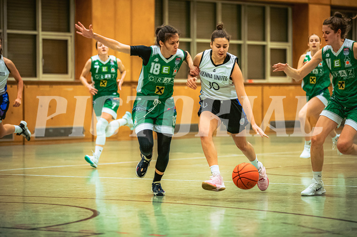 Basketball, Win2Day Basketball Damen Superliga 2022/23, Grunddurchgang 7.Runde, Vienna United, UBI Holding Graz, Daria Biletska (30)