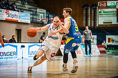 Basketball, bet-at-home Basketball Superliga 2021/22, Platzierungsrunde Spiel 4, Oberwart Gunners, SKN St. Pölten, Sebastian Käferle (7)