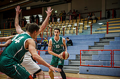Basketball, Basketball Zweite Liga, Grunddurchgang 22.Runde, Basket Flames, KOS Celovec, Rijad Dzigal (15)
