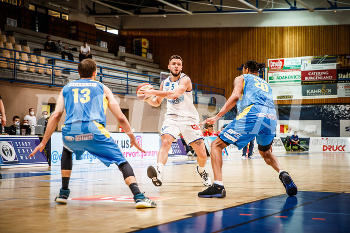 Basketball, bet-at-home Basketball Superliga 2020/21, Viertelfinale Spiel 3, Oberwart Gunners, SKN St. Pölten, Ignas Fiodorovas (5)