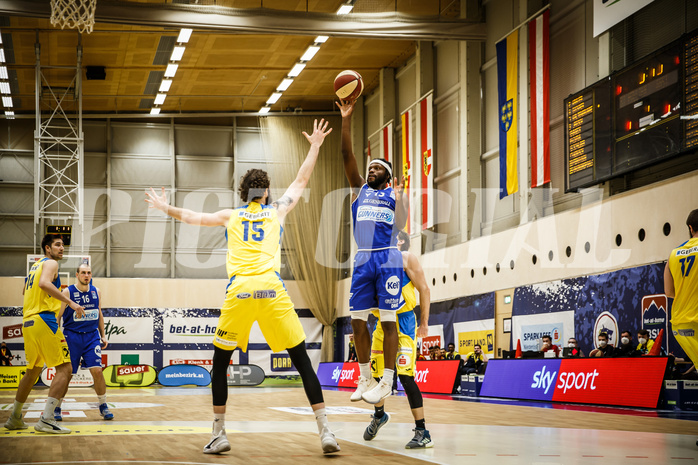 Basketball, bet-at-home Basketball Superliga 2019/20, Viertelfinale 4. Spiel, SKN St. Pölten Basketball, Oberwart Gunners, Quincy Diggs (13)