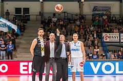 Basketball, ABL 2017/18, Grunddurchgang 3.Runde, Oberwart Gunners, Flyers Wels, Energie Burgenland Vorstandssprecher Michael Gerbavsits