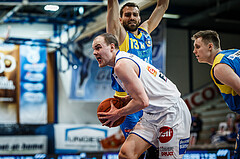 Basketball, bet-at-home Basketball Superliga 2021/22, Platzierungsrunde Spiel 4, Oberwart Gunners, SKN St. Pölten, Sebastian Käferle (7)