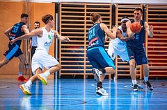 Basketball, Austria Cup 2022/23, Achtelfinale, Union Deutsch Wagram Alligators, Vienna D.C. Timberwolves, Moritz Lanegger (21), Nemanja Nikolic (6)